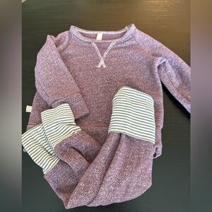 Childhoods clothing Purple Knit Sweater & Pant Set